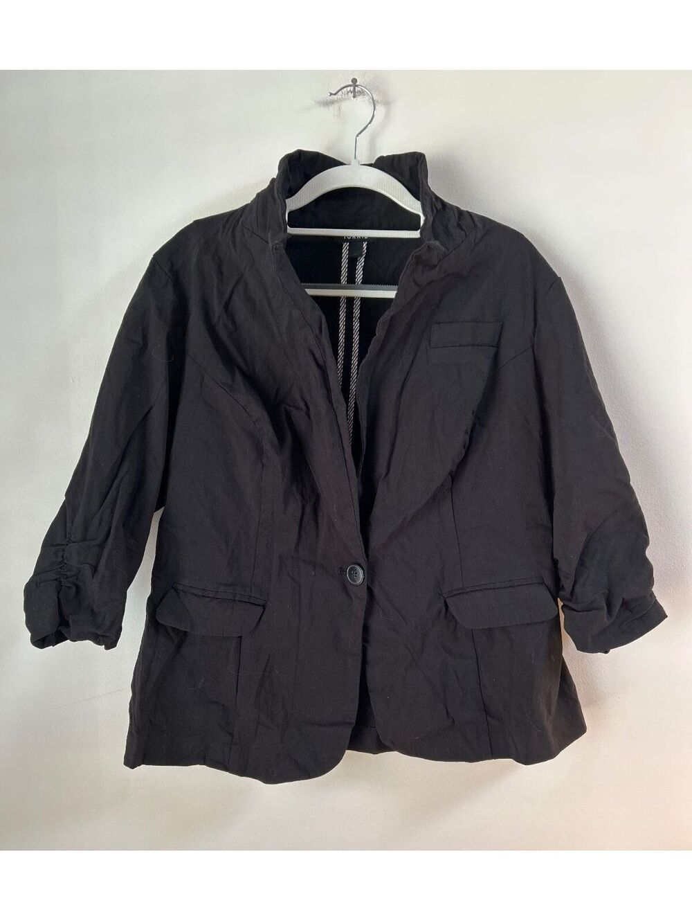 Torrid Black Single Button Blazer Jacket Size 0X